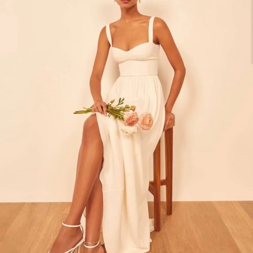 Reformation Hollyhock dress in ivory size 8